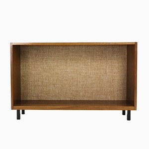 Walnut Cabinet with Jute-Based Back Wall, 1960s