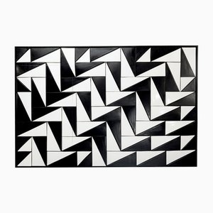 Panel mural Tejo Black & White de azulejos de Mambo Unlimited Ideas
