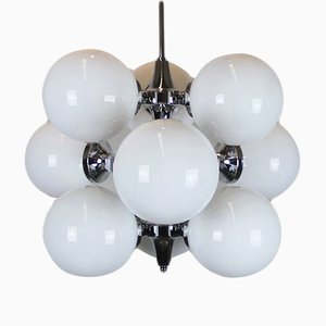 Italian Chandelier with 9 Globes, 1960s