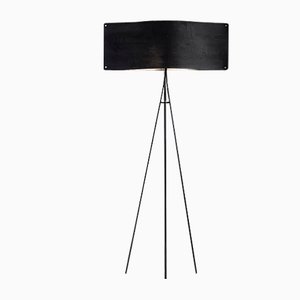 Large Wide Black Floor Lamp by Esa Vesmanen for FINOM Lights