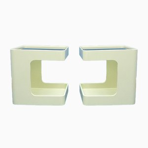 Plastic Side Tables from Opal Möbel, 1960s, Set of 2
