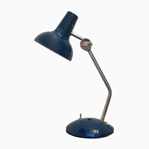 Vintage Gelenk-Schreibtischlampe in Blau