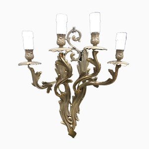 Vintage Italian Bronze Wall Sconce, 1940s