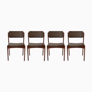 Dining Chairs by Erik Buch, O.D. Møbler, 1960s, Set of 4