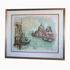 Litografia vintage raffigurante Venezia di Jean Pradel