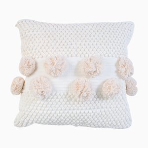 White Pompom Mushroom Pillow by R & U Atelier