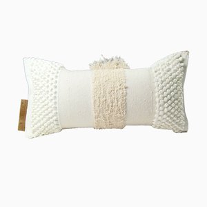 White Furry Mushroom Range Pillow by R & U Atelier