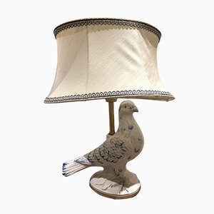 Lámpara de mesa Bird vintage de cerámica, años 70