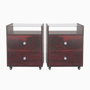 Italienische Nachttische aus Palisander von Carlo de Carli, 1960er, 2er Set