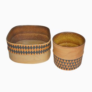 Vintage Ceramic Jars by Stig Lindberg for Gustavsberg, Set of 2