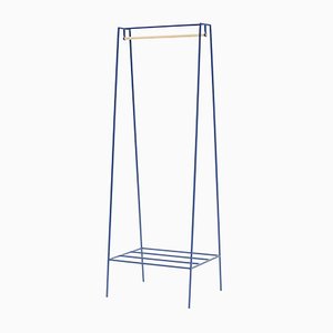 A Clothes Rail in Blueberry with a Pine Pole by &New