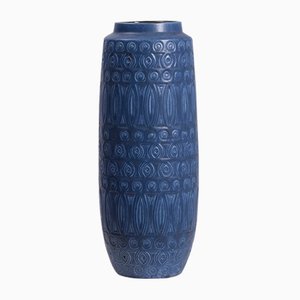 Große blaue Vase von Bay Keramik, 1970er