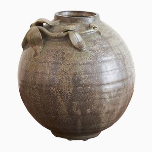 Vintage Ceramic Ball Vase by Arne Bang, 1930s