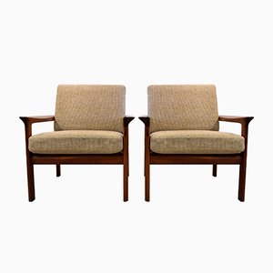 Set of Mid-Century Teak Lounge Chairs by Sven Ellekaer for Komfort