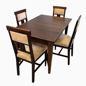 Vintage Dining Table and Chairs, 1928