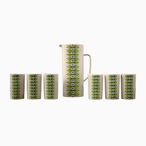 Mid-Century Modern Pitcher and cups by Villeroy & Boch, Set of 7
