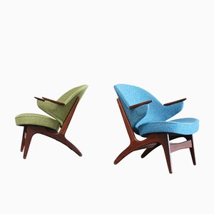 Vintage Easy Chairs by Arne Hovmand Olsen, Set of 2
