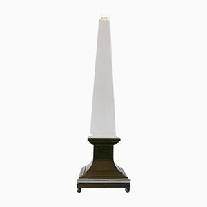 Französische Obelisk Tischlampe aus Acrylglas von Sandro Petti für Maison Jansen, 1970er