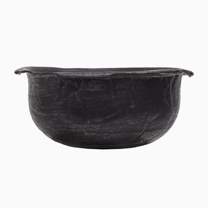 N01002 Stoneware Bowl with Black Silver Glaze by Yellow Nose Studio, 2019
