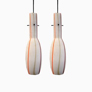 Vintage Pendant lamps by Alessandro Pianon for Vistosi, 1950s, Set of 2