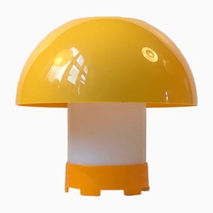 Danish Yellow Table Lamp by Bent Karlby for ASK Belysninger, 1970s