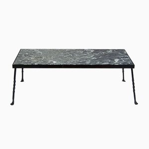 Mid Century Wrought Iron And Marble Garden Table 1960s For At Mid Century Wrought Iron And Marble Garden Table 1960s