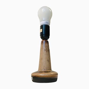 Glasierte Mid-Century Tischlampe aus Keramik im Fur-Style von Søholm, 1970er