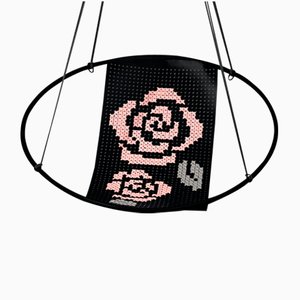 Cross Stitch Embroidery Hanging Swing Chair from Studio Stirling