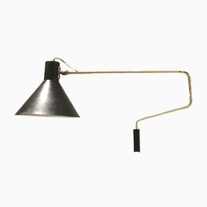 Black Elbow Wall Lamp by J.J.M. Hoogervorst for Anvia, 1950s