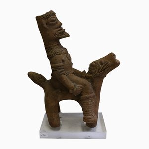 Antike ghanaische Koma-Bulsa Reiterstatue aus Terrakotta