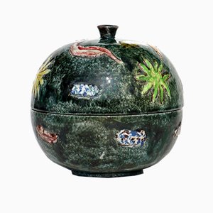 Italienische Keramikdose von Tassinari Faenza, 1970er