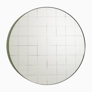 Medium Centimetri Wall Mirror by Studiocharlie for Atipico in Olive Green