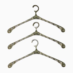 Industrial Brass Coat Hangers, 1970s, Set of 3