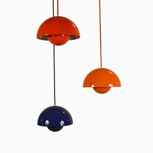 Lampen in Blumentopf-Optik von Verner Panton, 1960er, 3er Set