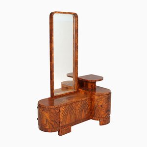 Mueble de entrada Art Déco de nogal nudoso de Osvaldo Borsani, años 30