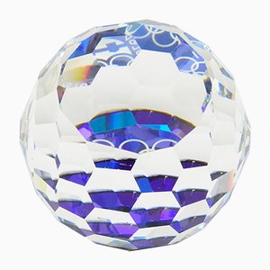 Crystal Glass Winter Olympics Paperweight from Swarovski, 1976