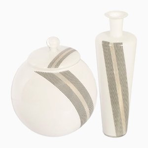 Murano Glass Vases by Tapio Wirkkala for Venini, 1968, Set of 2