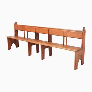 Vintage Art Deco Oak Bench