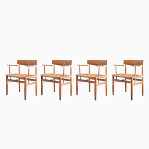 537 Oresund Esszimmerstühle aus Eiche von Børge Mogensen für Karl Andersson & Söner, 1950er, 4er Set