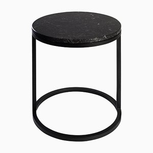 Modern Diana Round Coffee Table with Powder Coated Steel and Marble by Casa Botelho