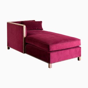 Cupid Chaiselongue aus Nussholz & Luxe Velvet von Casa Botelho