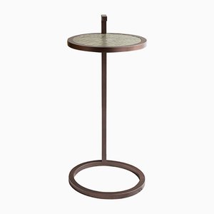 Kangaroo Martini Table in Powder Coated Steel with Cracked Gesso Surface by Casa Botelho