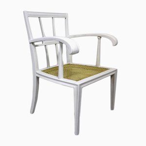 Art Nouveau White Lacquered Beech Armchair by Josef Hoffmann