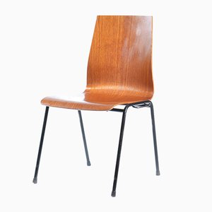 German Teak Plywood Stacking Chair, 1960s