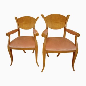 Vintage French Armchairs, 1980s, Set of 2