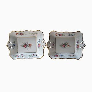 Plats de Présentation Antiques en Porcelaine, Paris, 1880s, Set de 2