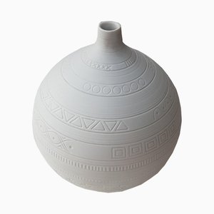 Große Biskuitporzellan Ball Vase von Hans Achtziger für Hutschenreuther, 1960er