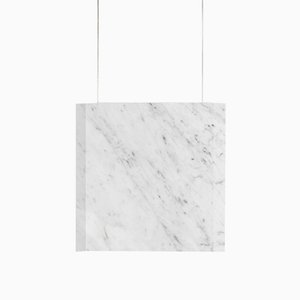 Werner Sr. Carrara Marble Ceiling Lamp with White Fixture by Andrea Barra for [1+2=8], 2017