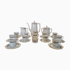 Limoges Porcelain Coffee Set by Robert Haviland, 1930s, Set of 27