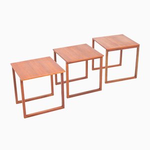 Tables Gigognes Vintage en Teck par Kai Kristiansen pour Vildbjerg Møbelfabrik, Danemark